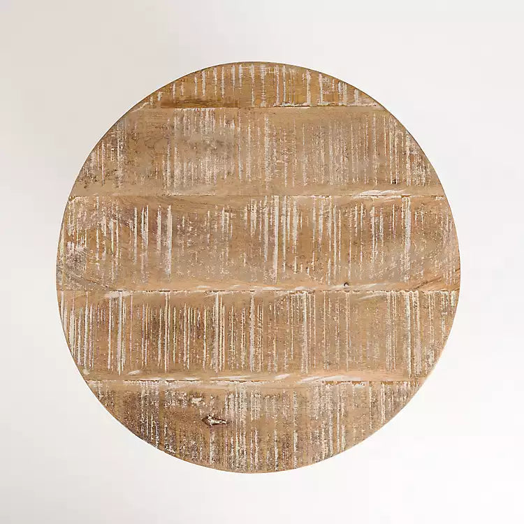 Sawmark Round Drum Accent Table