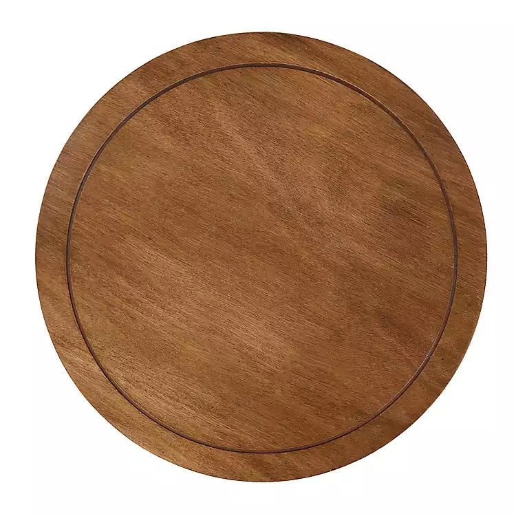 Kieran Round Natural Wood Side Table