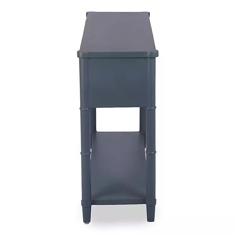 Genevieve French Blue Wood Console Table