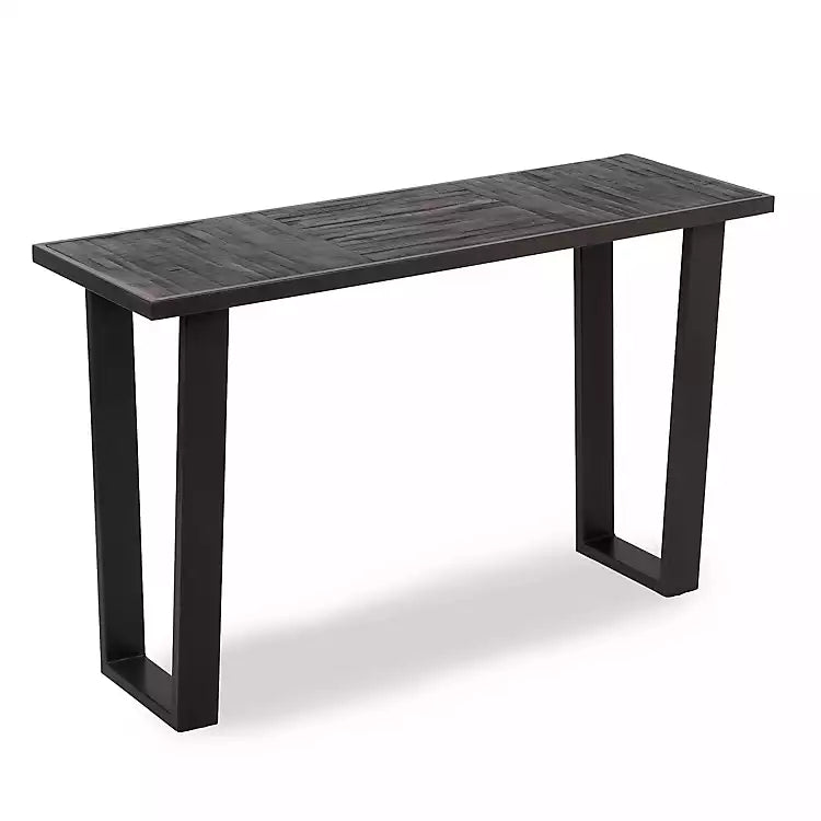 New! Carson Black Wood and Metal Console Table