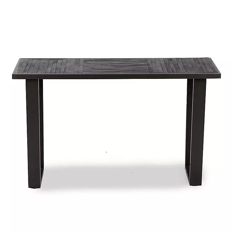 New! Carson Black Wood and Metal Console Table