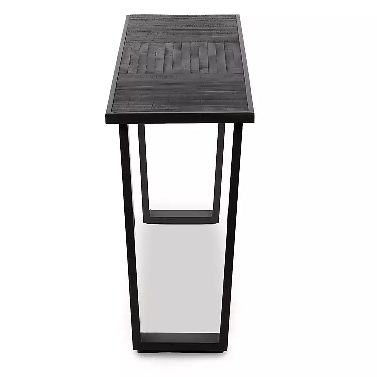 New! Carson Black Wood and Metal Console Table