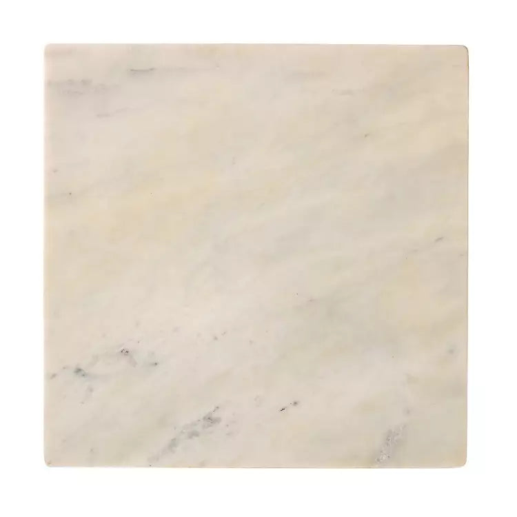 Marble and Wood Ayla Accent Table