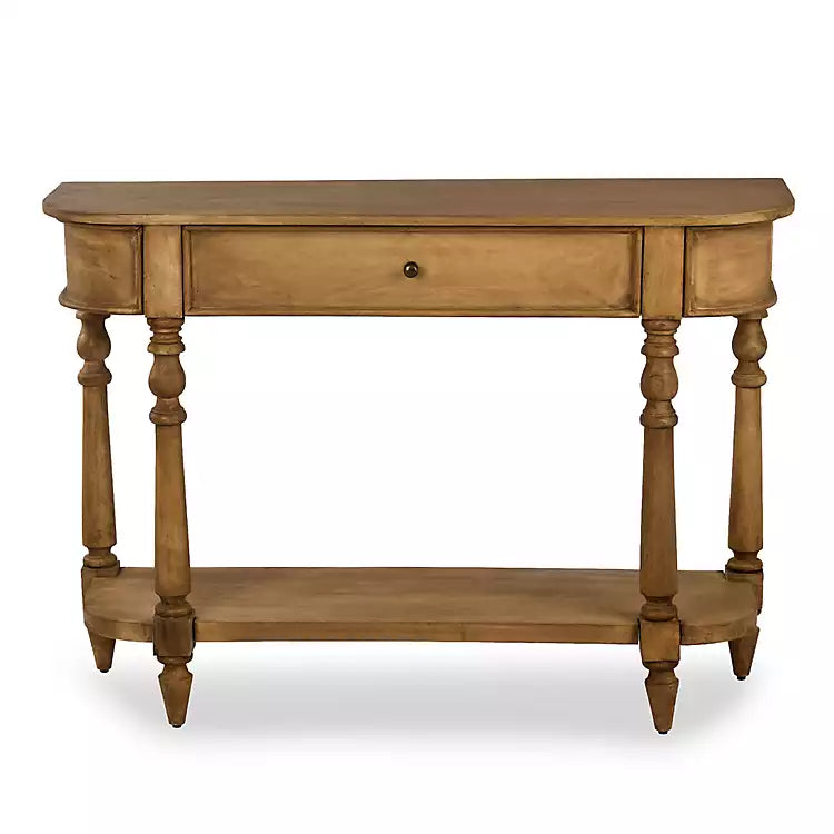 New! Brown Wood Vera Console Table