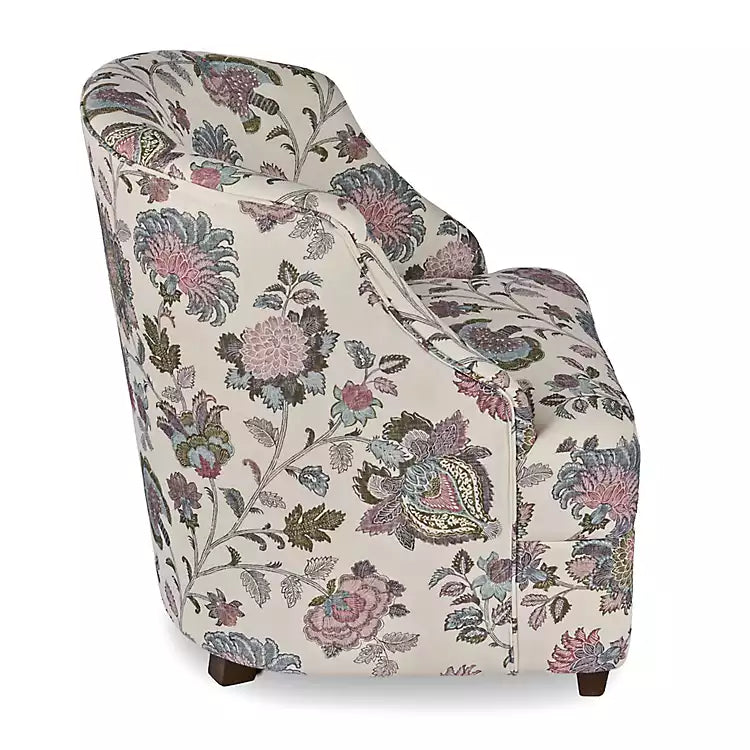 New! Colorful Floral Charolette Accent Chair