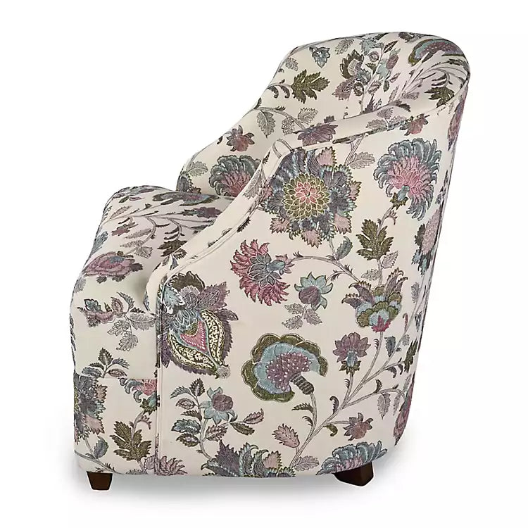 New! Colorful Floral Charolette Accent Chair